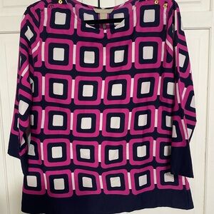 NWOT Banana Geometric Women's Banana Republic Blouse Top Size Large